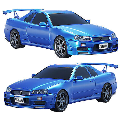 Nissan Skyline Low-poly 3D model