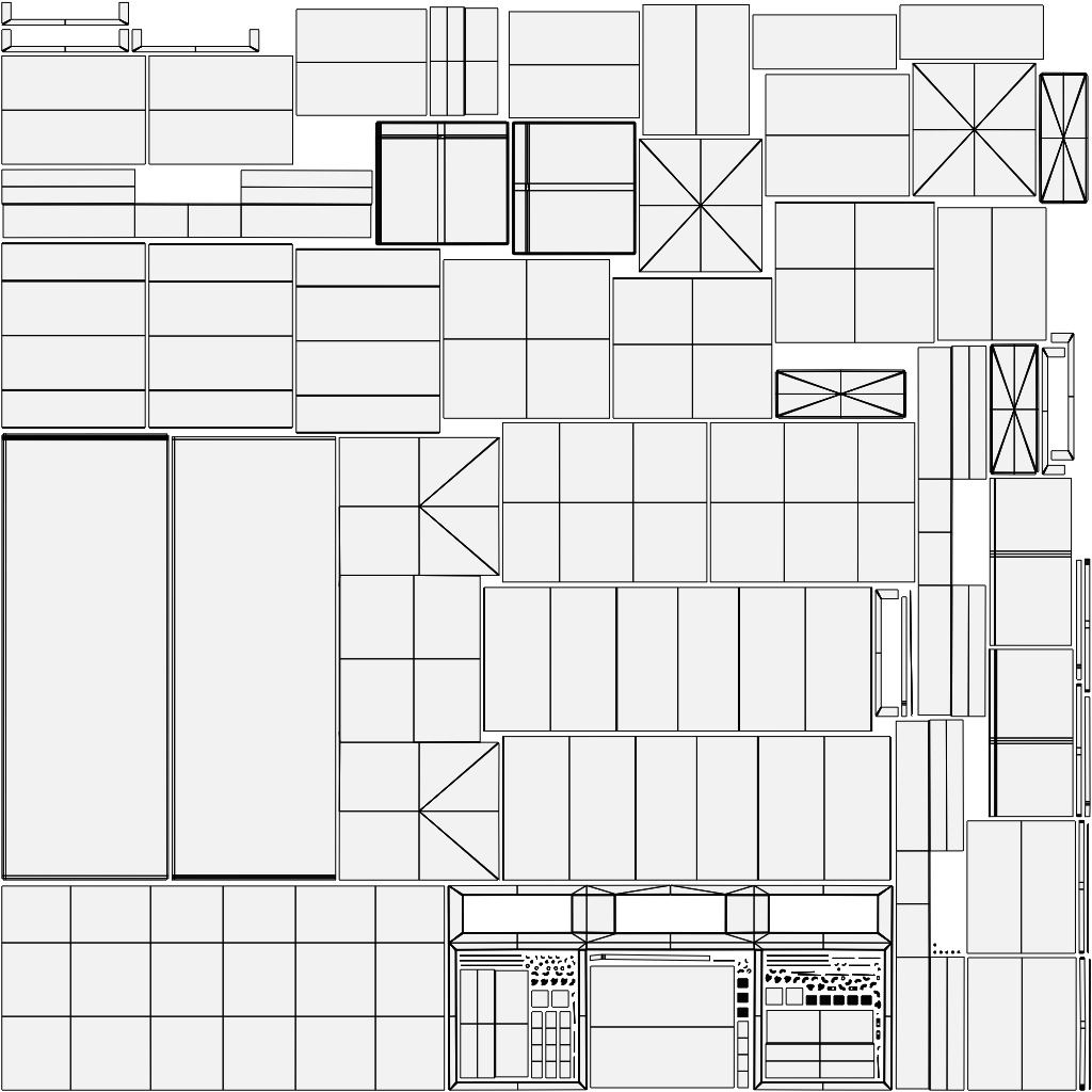 Massive metal workbench painted gray with defects type 2 Low-poly 3D model_9