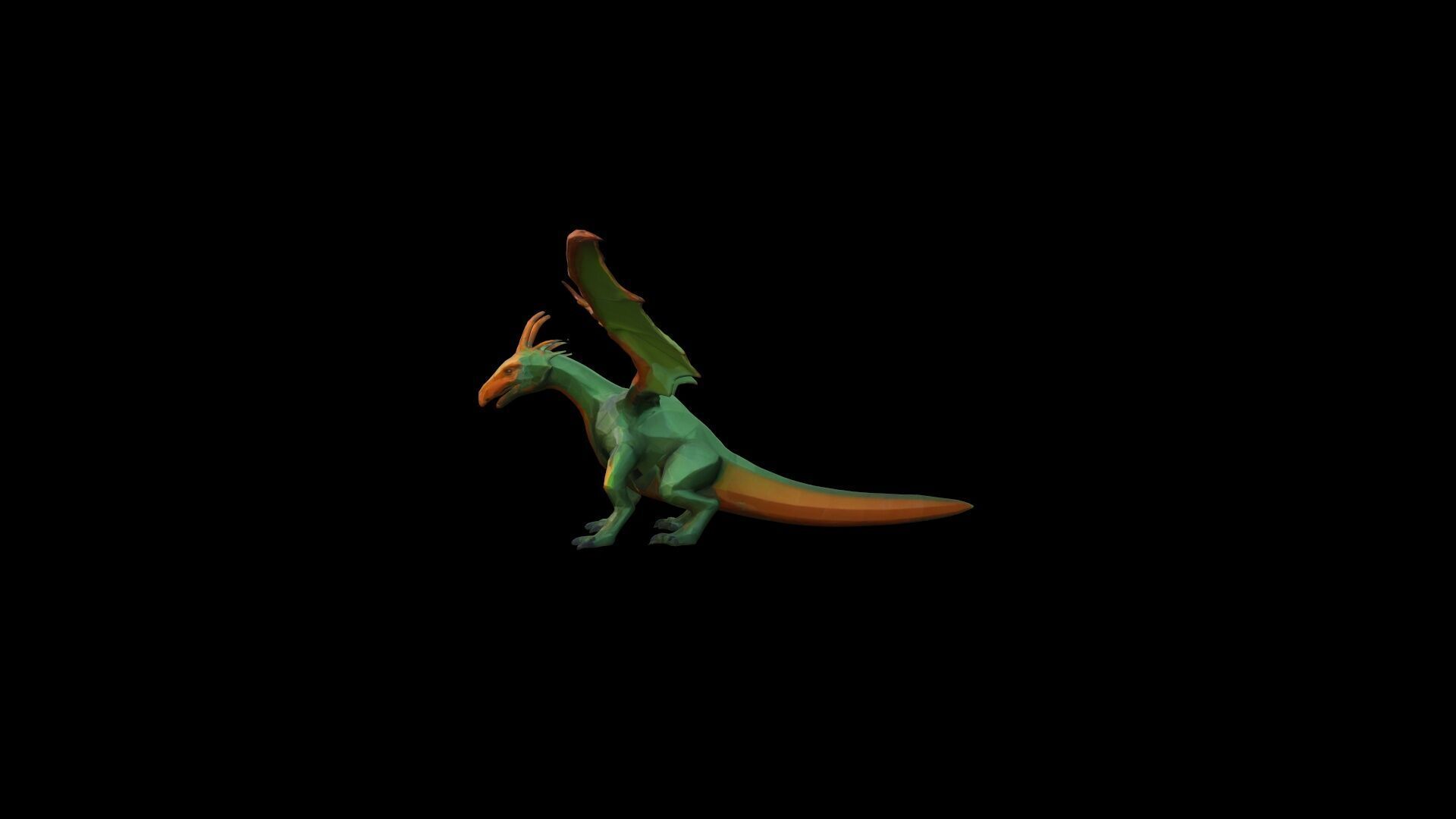 3d Render Vermithrax Dragon Carnotaurus Dinosaur 3D model_5