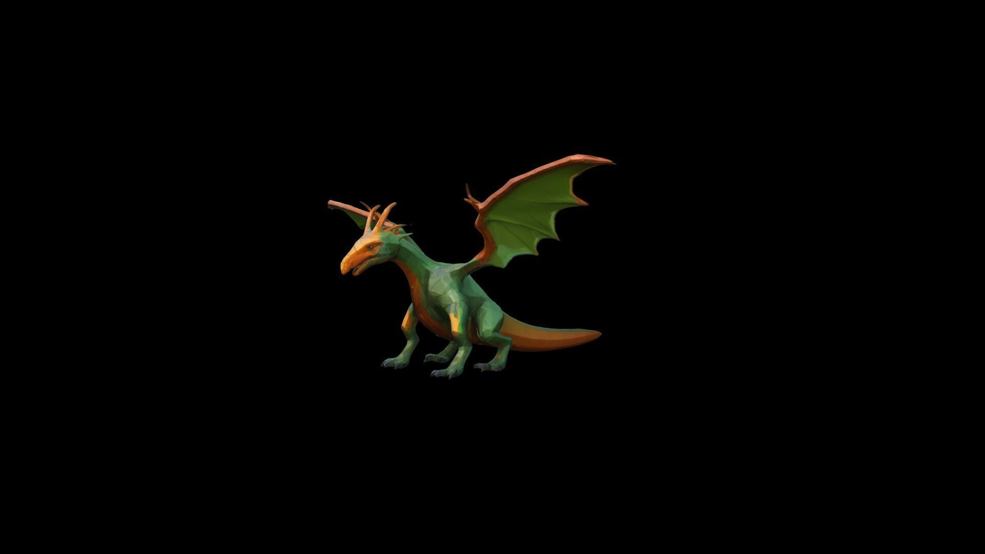 3d Render Vermithrax Dragon Carnotaurus Dinosaur 3D model_6