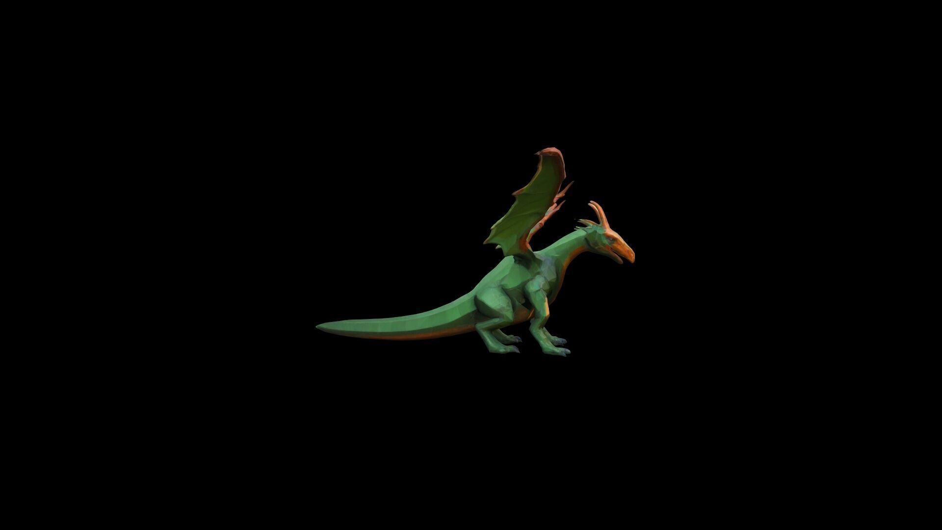 3d Render Vermithrax Dragon Carnotaurus Dinosaur 3D model_3