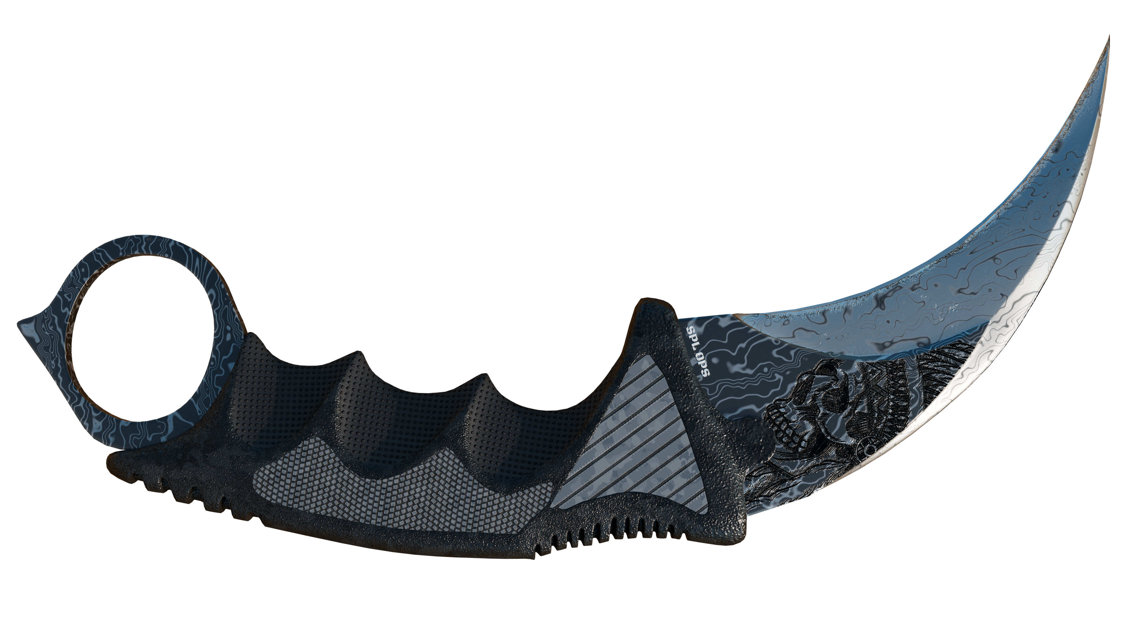 karambit knife 3D model_2
