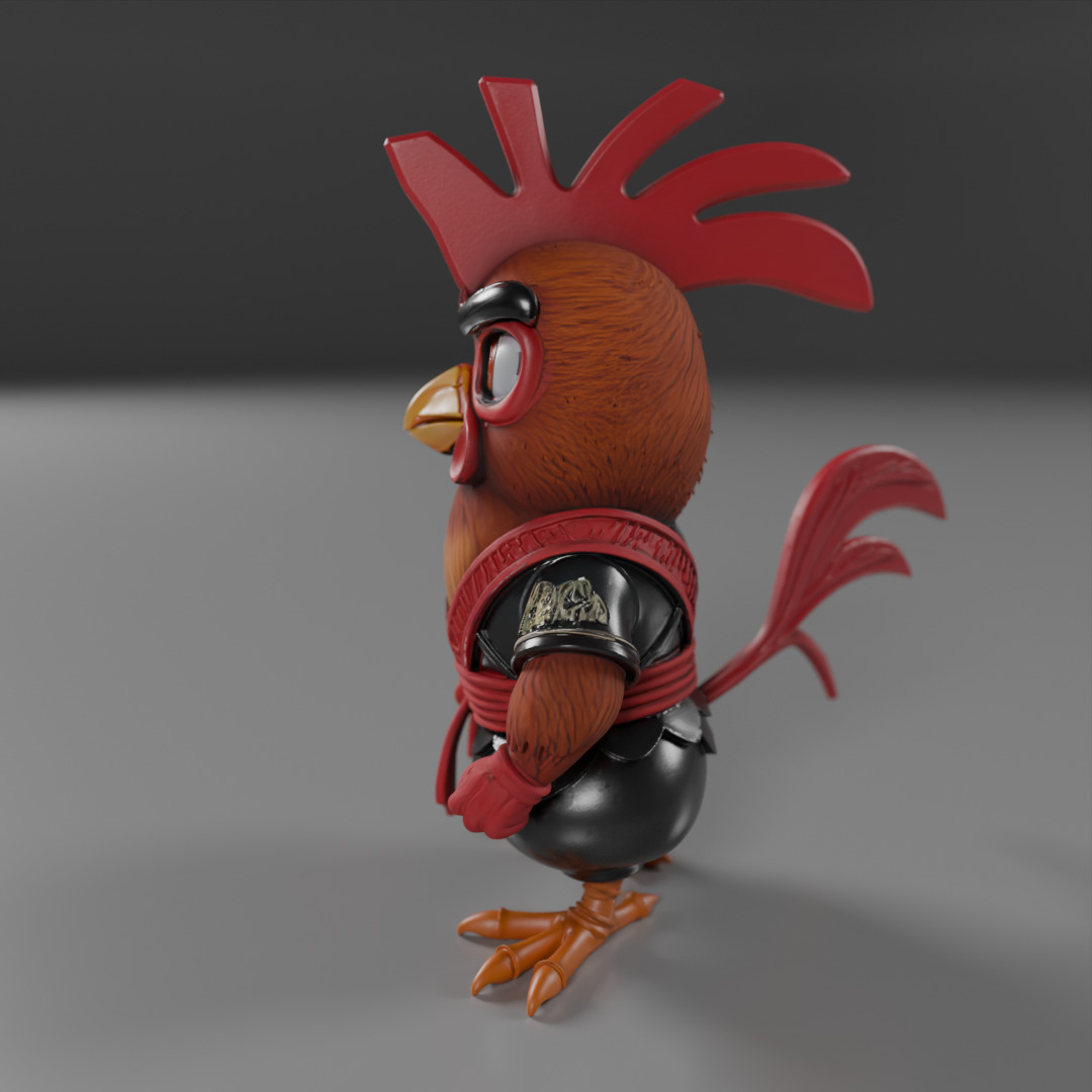 Kyodai Rooster 3D print model_13