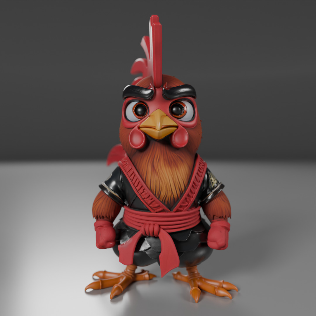Kyodai Rooster 3D print model_10