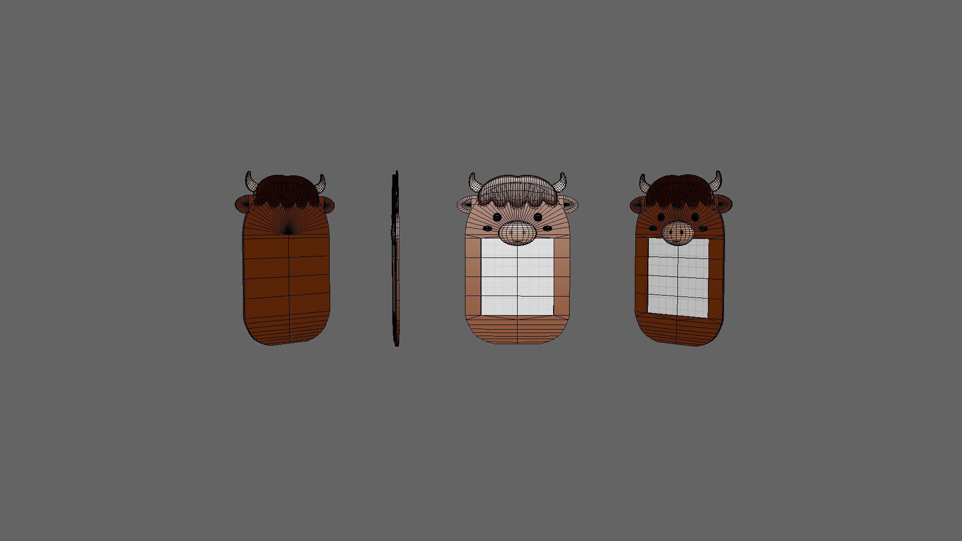 Cow Frames Low-poly 3D model_5