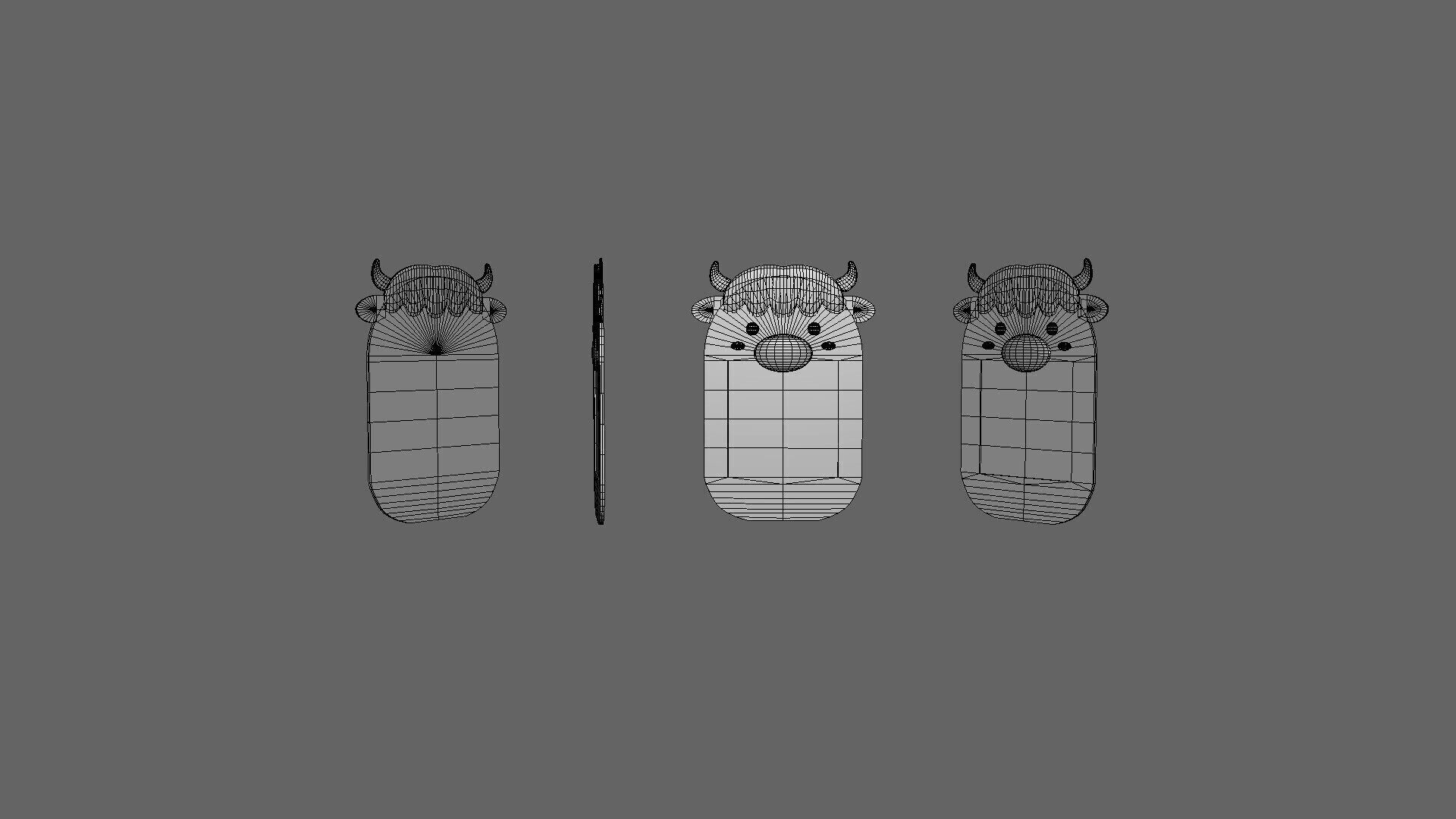 Cow Frames Low-poly 3D model_4