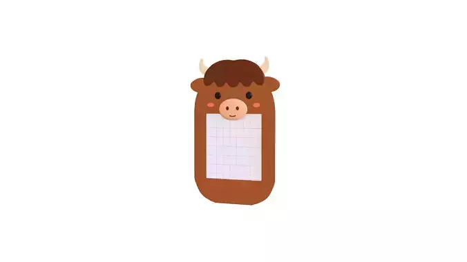 Cow Frames Low-poly 3D model