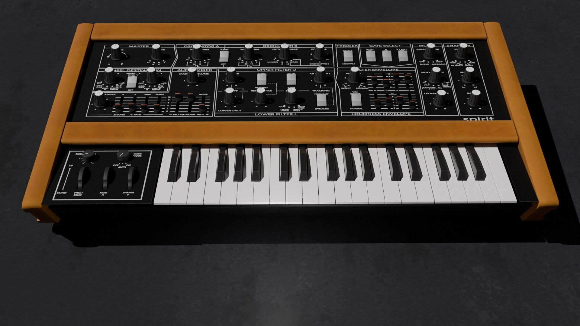 Synthesizer Crumar Spirit 3D model_1