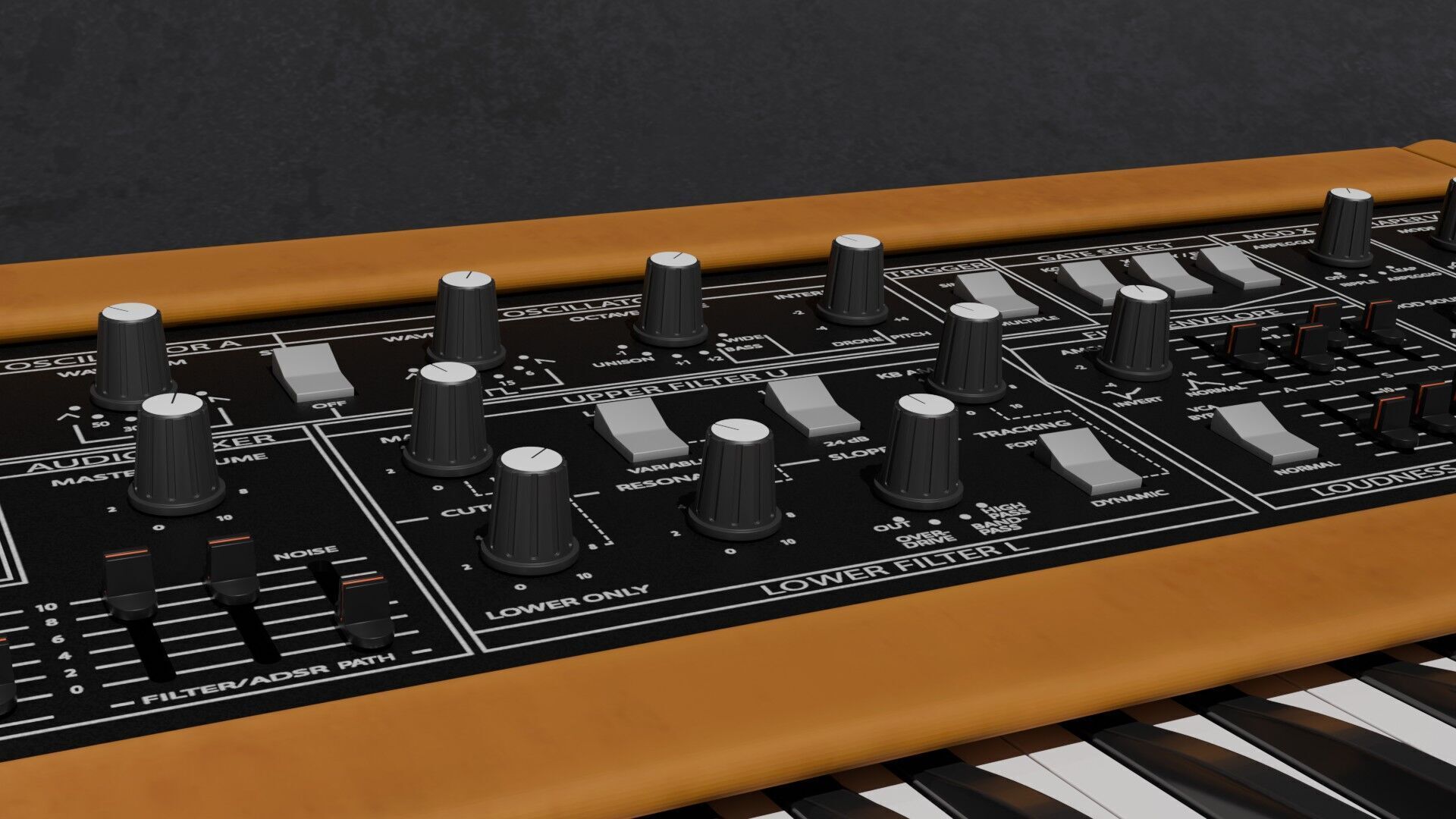Synthesizer Crumar Spirit 3D model_5