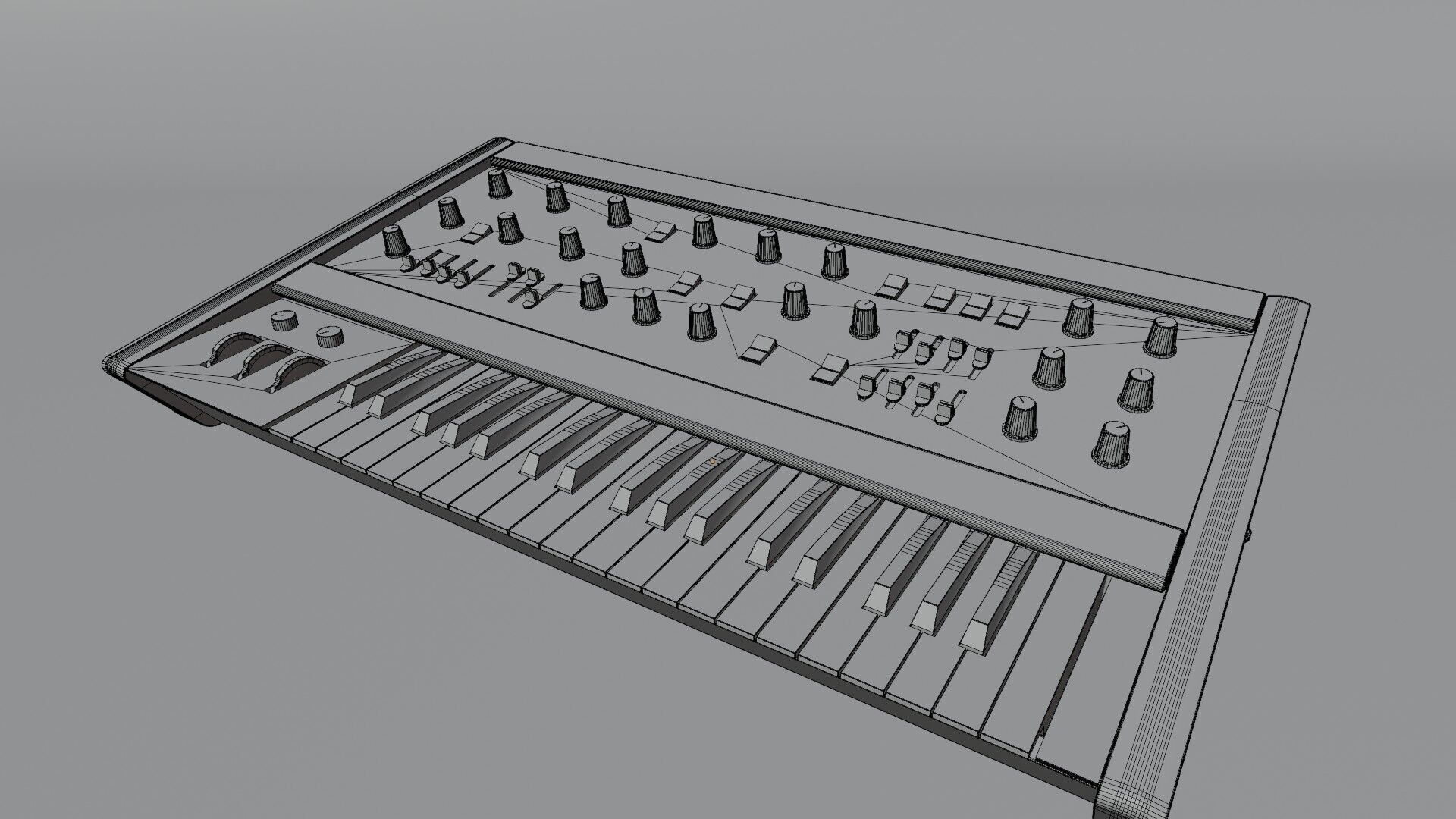 Synthesizer Crumar Spirit 3D model_8