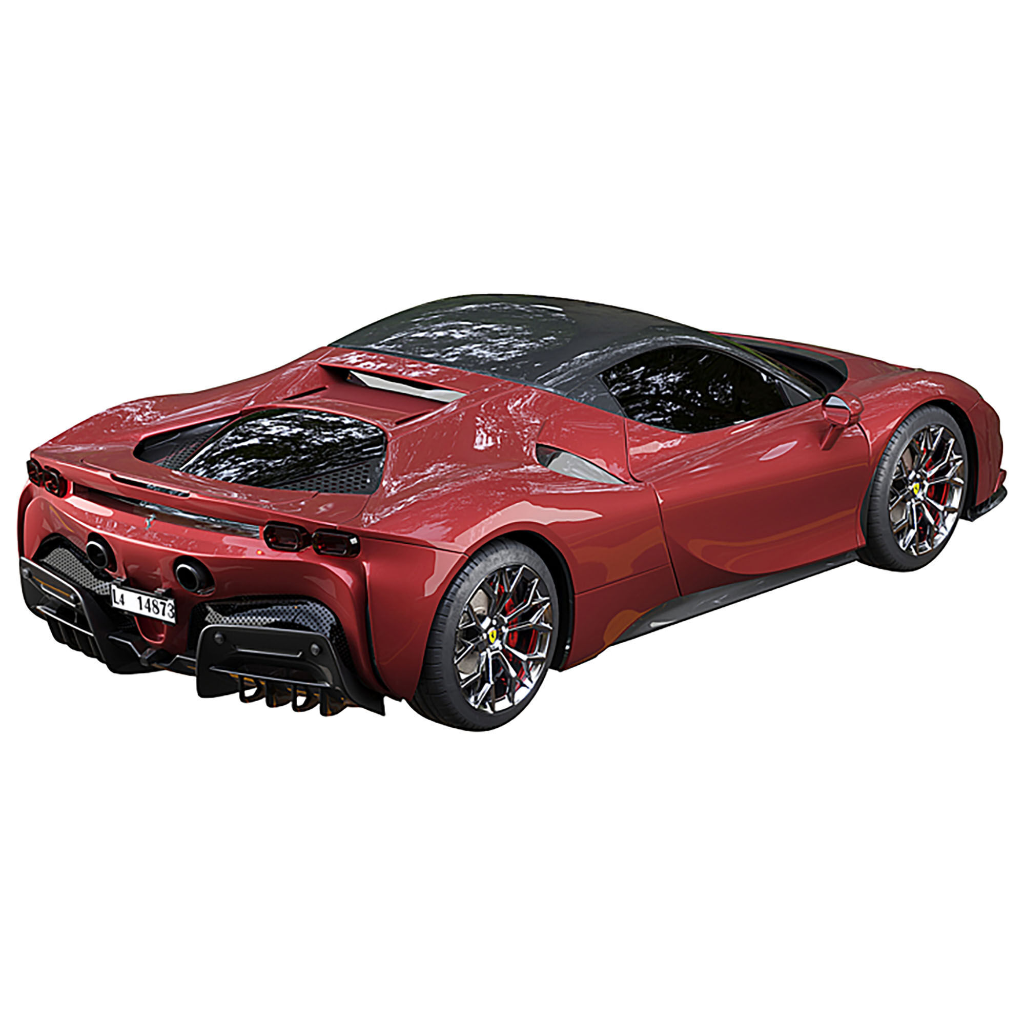 Ferrari SF90 Stradale Low-poly 3D model_5