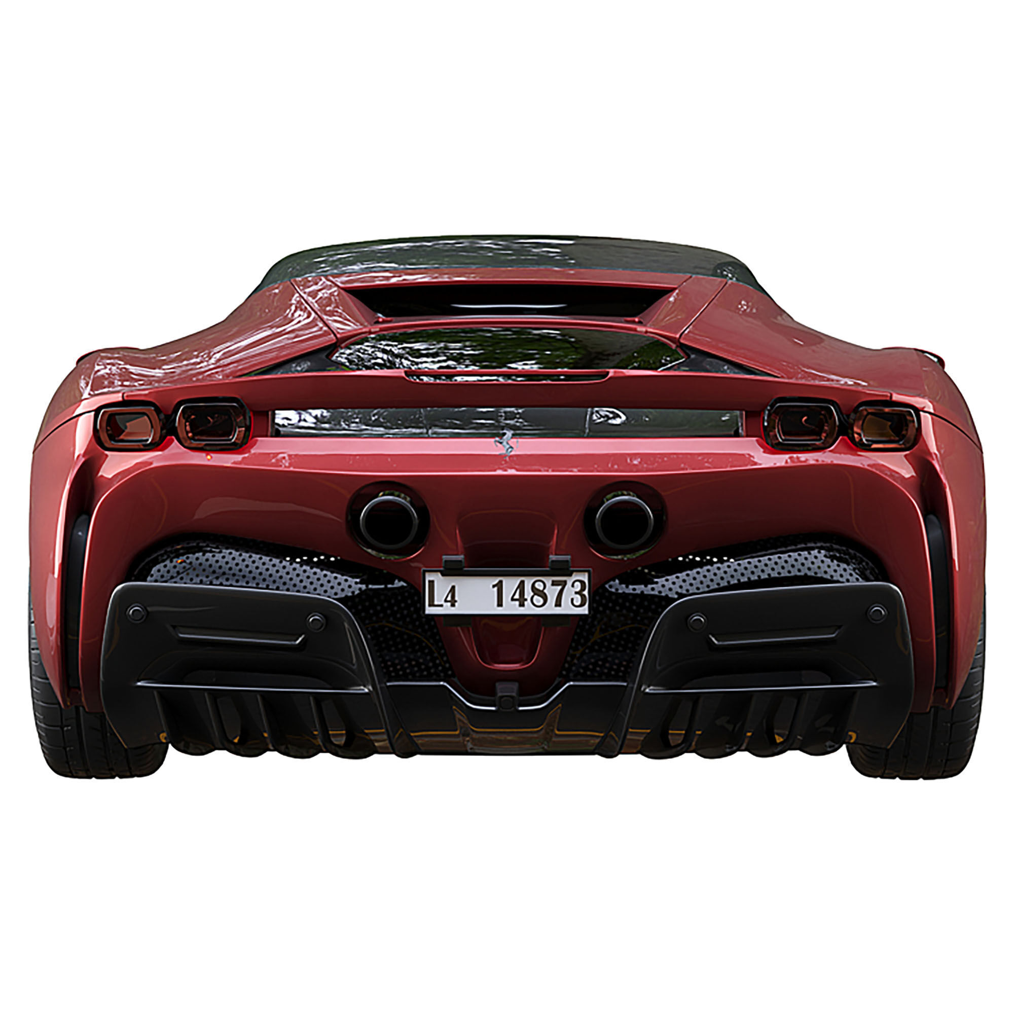 Ferrari SF90 Stradale Low-poly 3D model_4