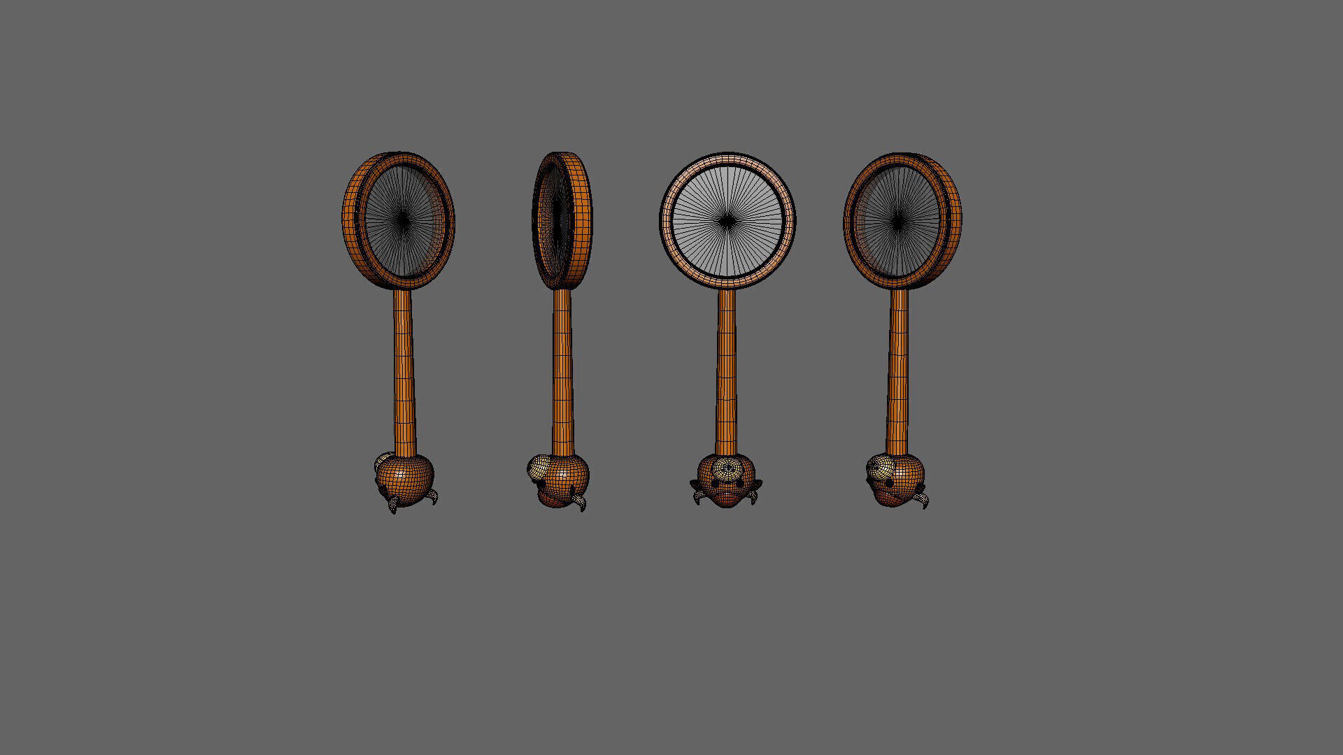 Cow Magnifying Glass Low-poly 3D model_4