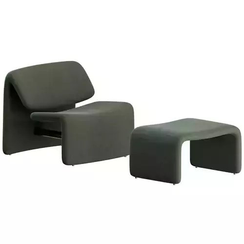 Avant Garde Armchair Footstool by Bonaldo