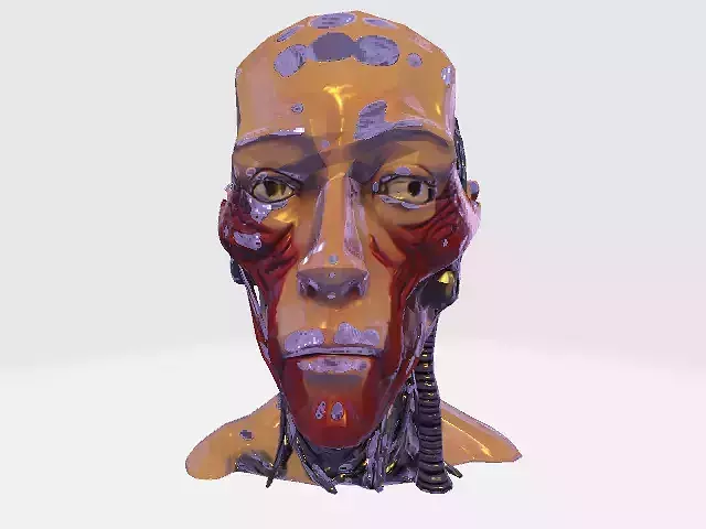 Low-Poly Cyborg Model - Game-Ready Low-poly 3D model