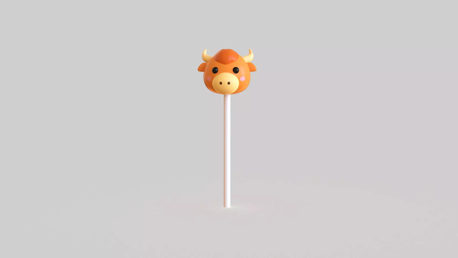 Cow Sweet Lollipops  Low-poly 3D model_0