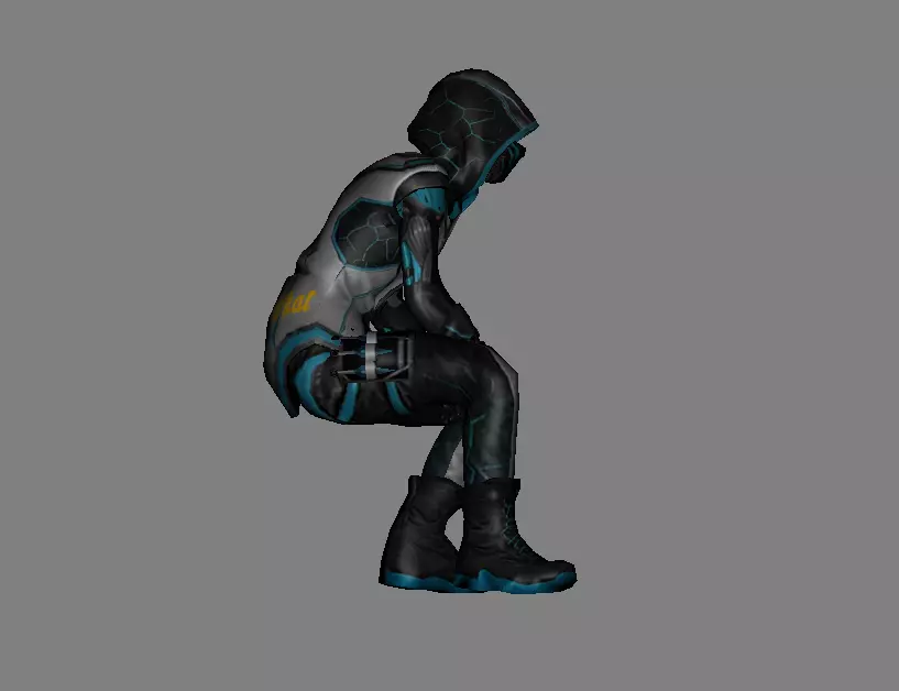 Sitting Laughing Free 3D model