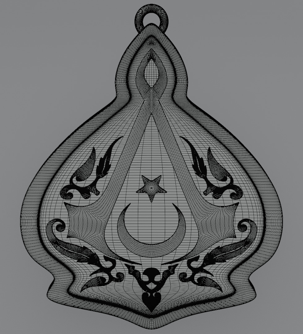 Turkish Assassin Pendant 3D Print Model 3D print model_11