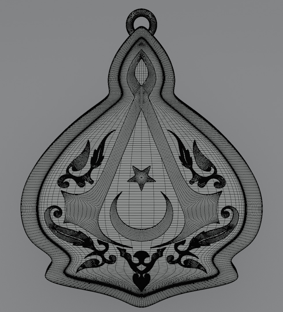 Turkish Assassin Pendant 3D Print Model 3D print model_15