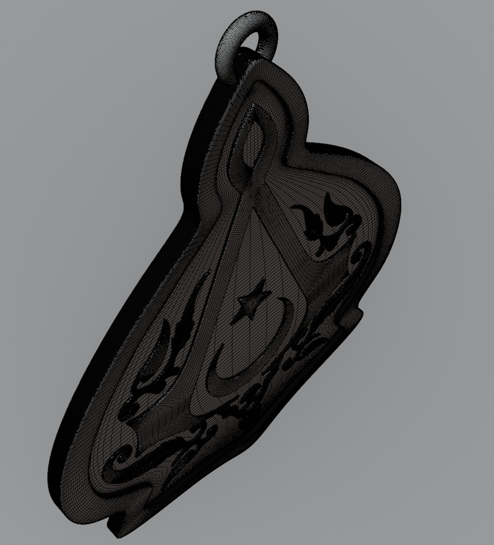 Turkish Assassin Pendant 3D Print Model 3D print model_17