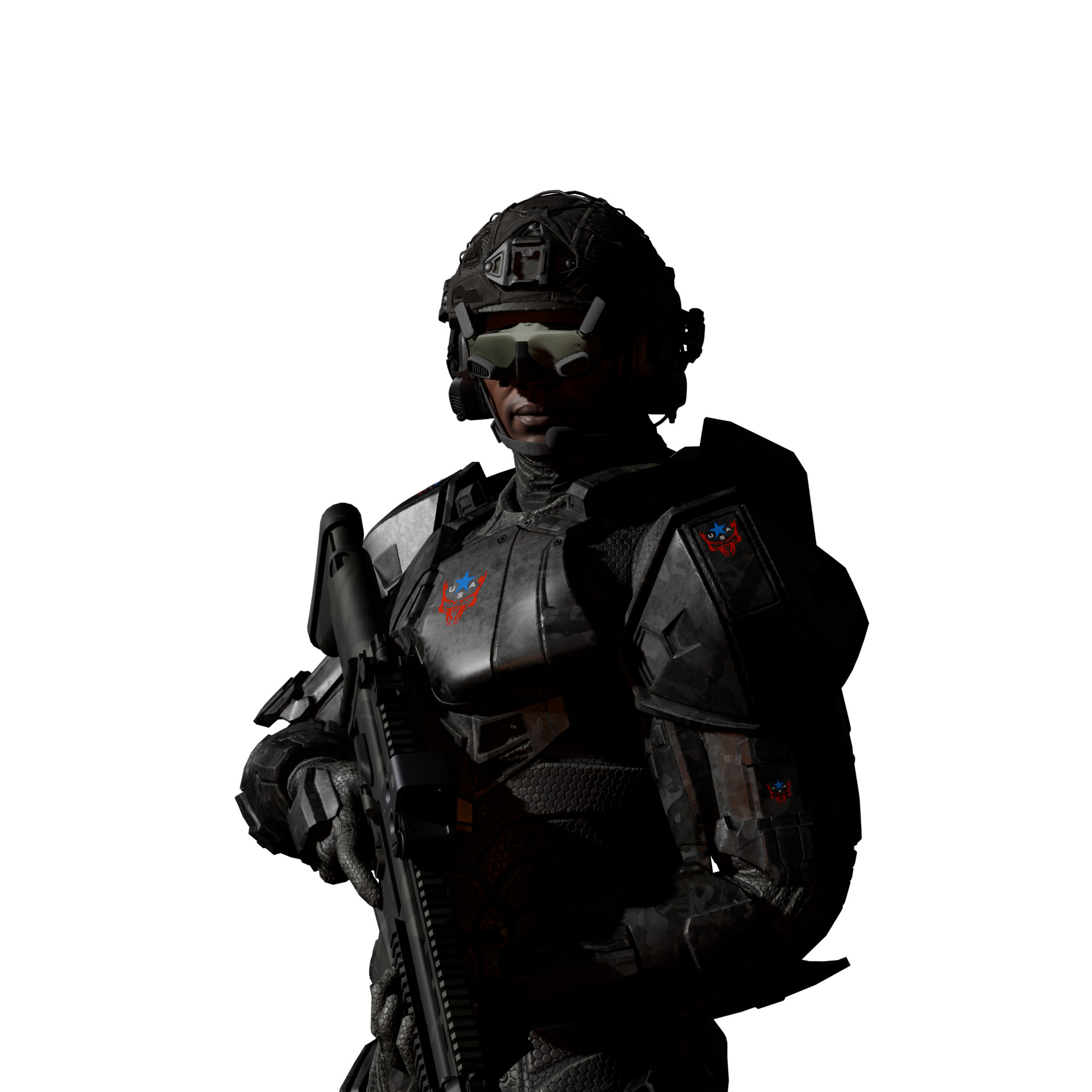 DJI Drone Goggles Game-Ready Low-Poly VR-AR Model Low-poly 3D model_2