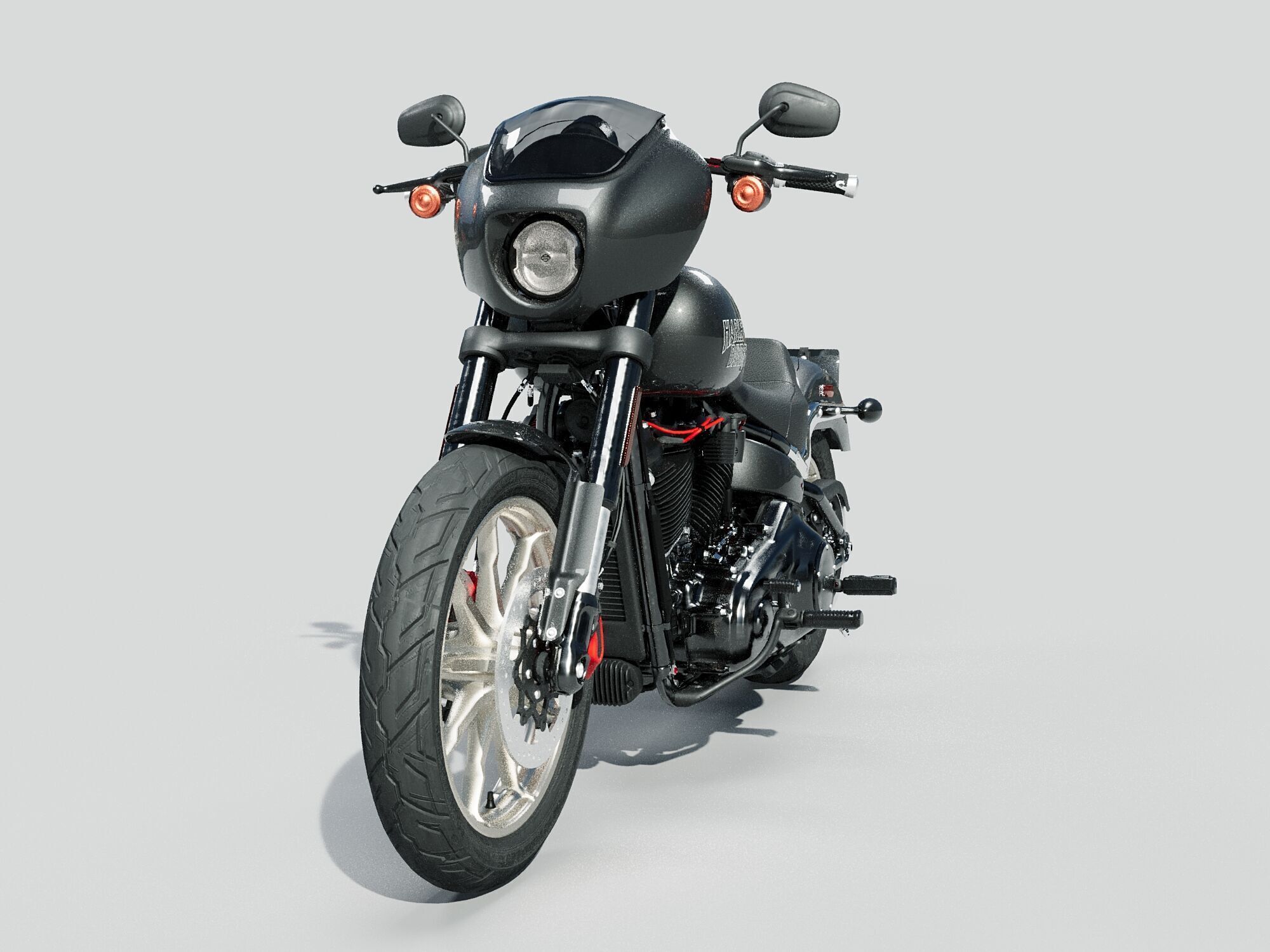 Harley-Davidson Low Rider S Custom Solo Seat Motorcycle 3D Model 3D model_3