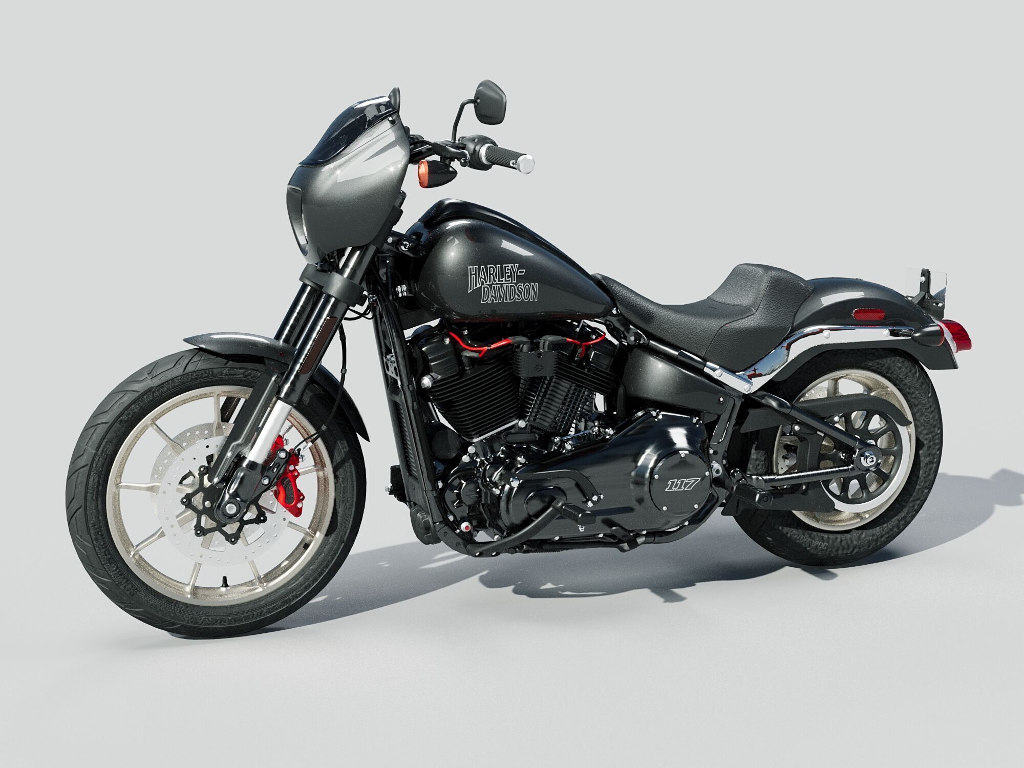 Harley-Davidson Low Rider S Custom Solo Seat Motorcycle 3D Model 3D model_1