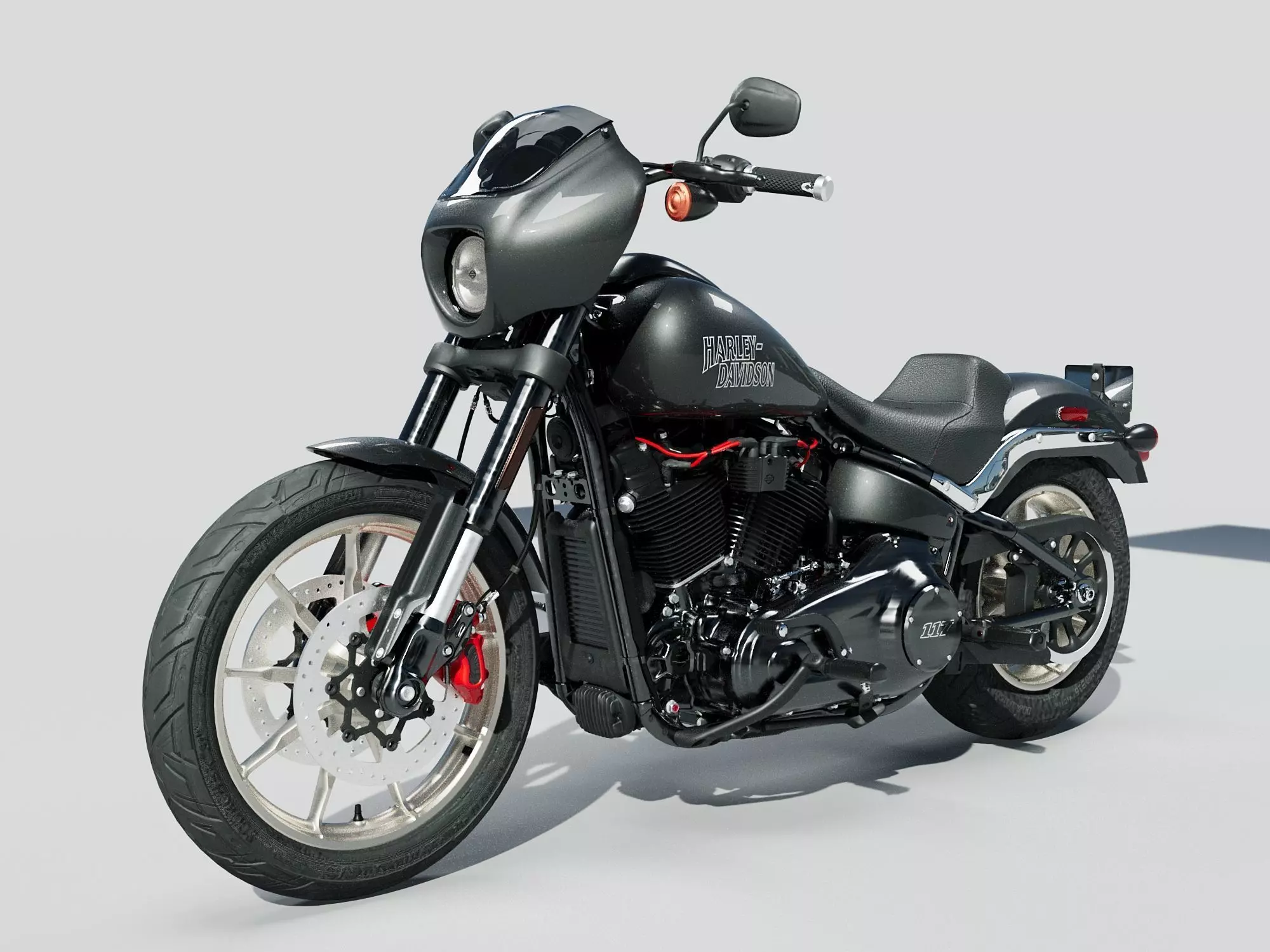 Harley-Davidson Low Rider S Custom Solo Seat Motorcycle 3D Model 3D model_0