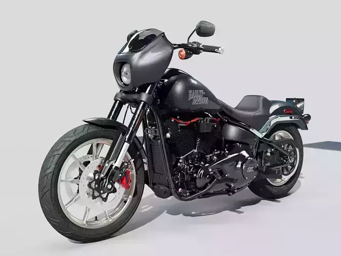 Harley-Davidson Low Rider S Custom Solo Seat Motorcycle 3D Model