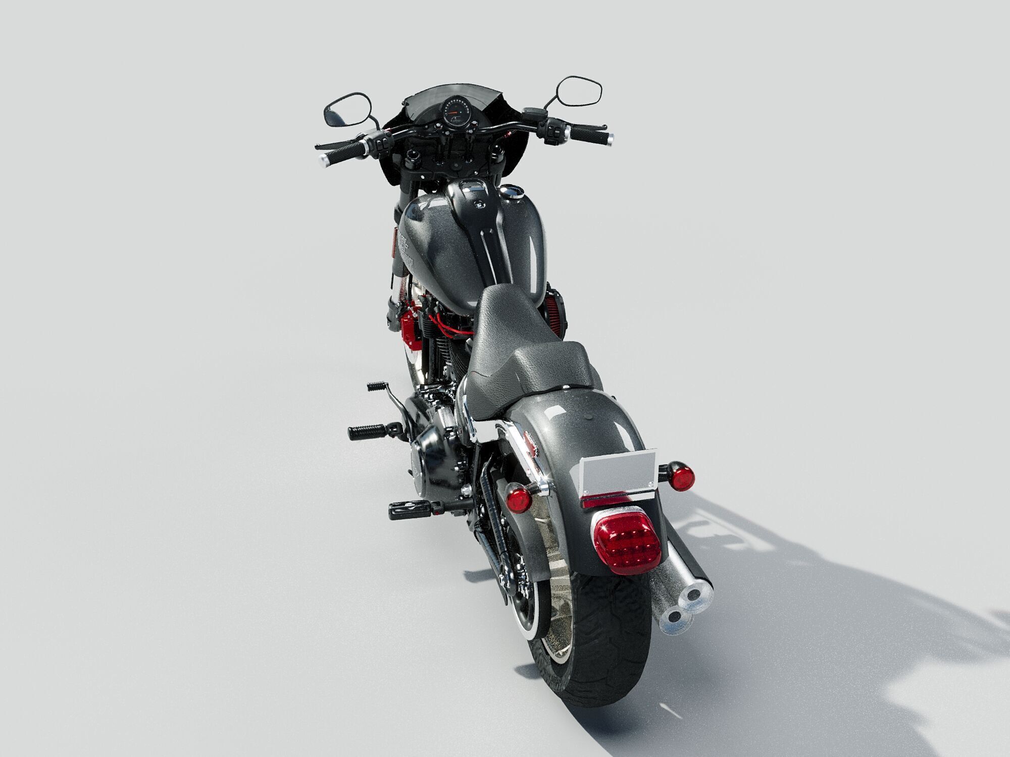 Harley-Davidson Low Rider S Custom Solo Seat Motorcycle 3D Model 3D model_5