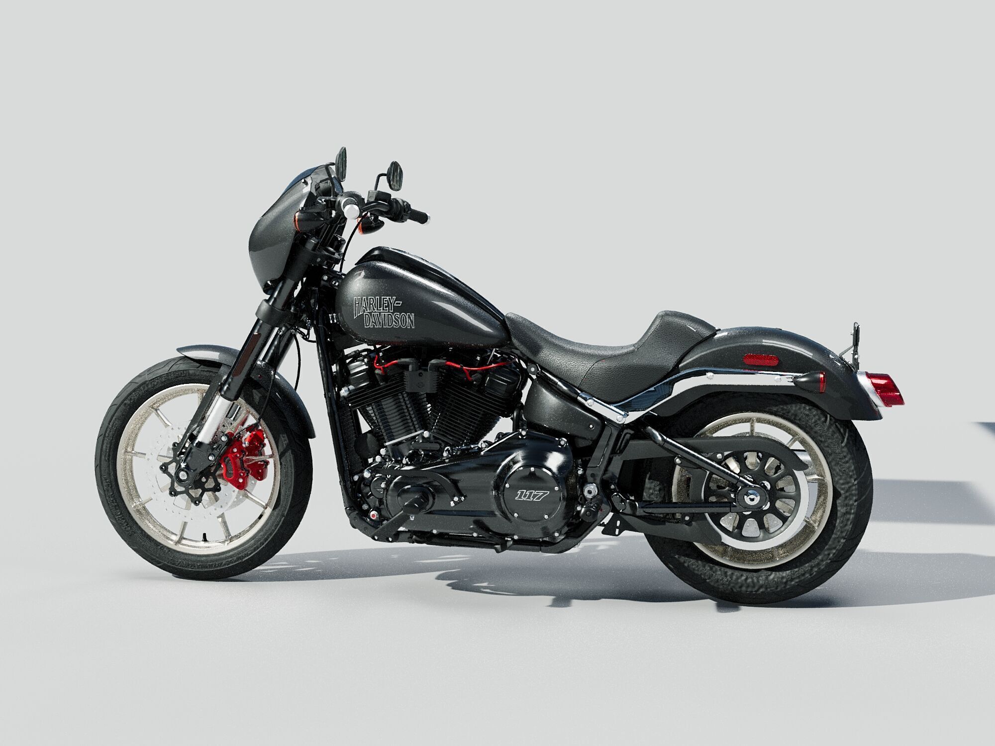 Harley-Davidson Low Rider S Custom Solo Seat Motorcycle 3D Model 3D model_2