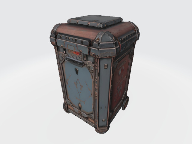 4 Low-Poly Dust Bin Models - Game-Ready Low-poly 3D model_2