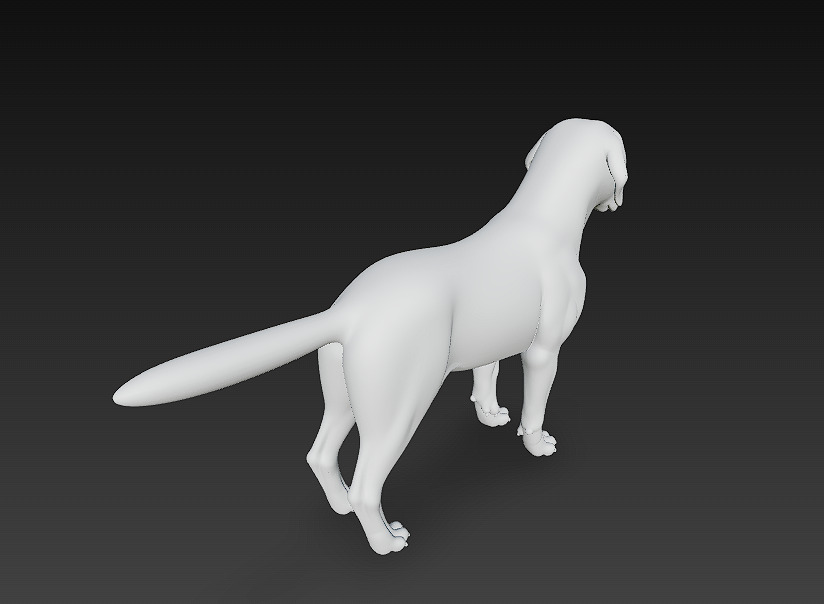 Dog Beagle 3D Model Basic - Low Poly Simple Low-poly 3D model_11