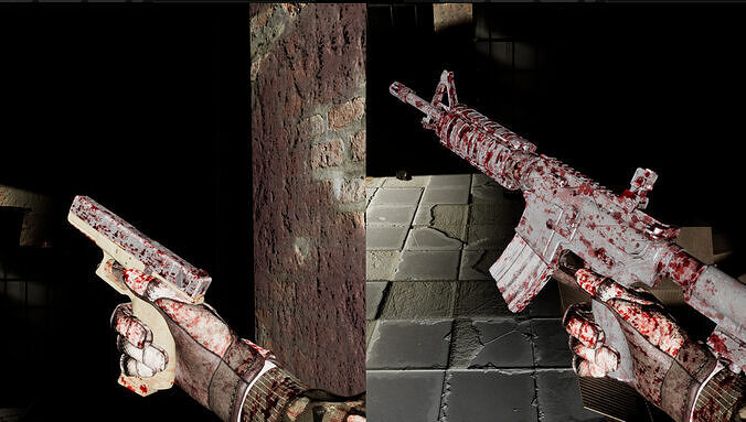 Unreal Engine - First Person Blood Material Texture