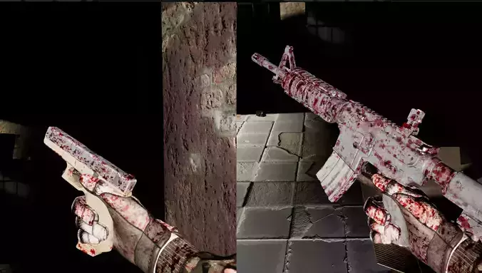 Unreal Engine - First Person Blood Material Texture