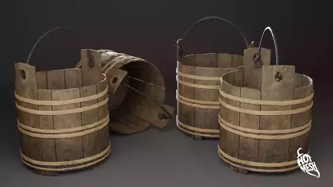 LOW POLY MEDIEVAL BUCKET