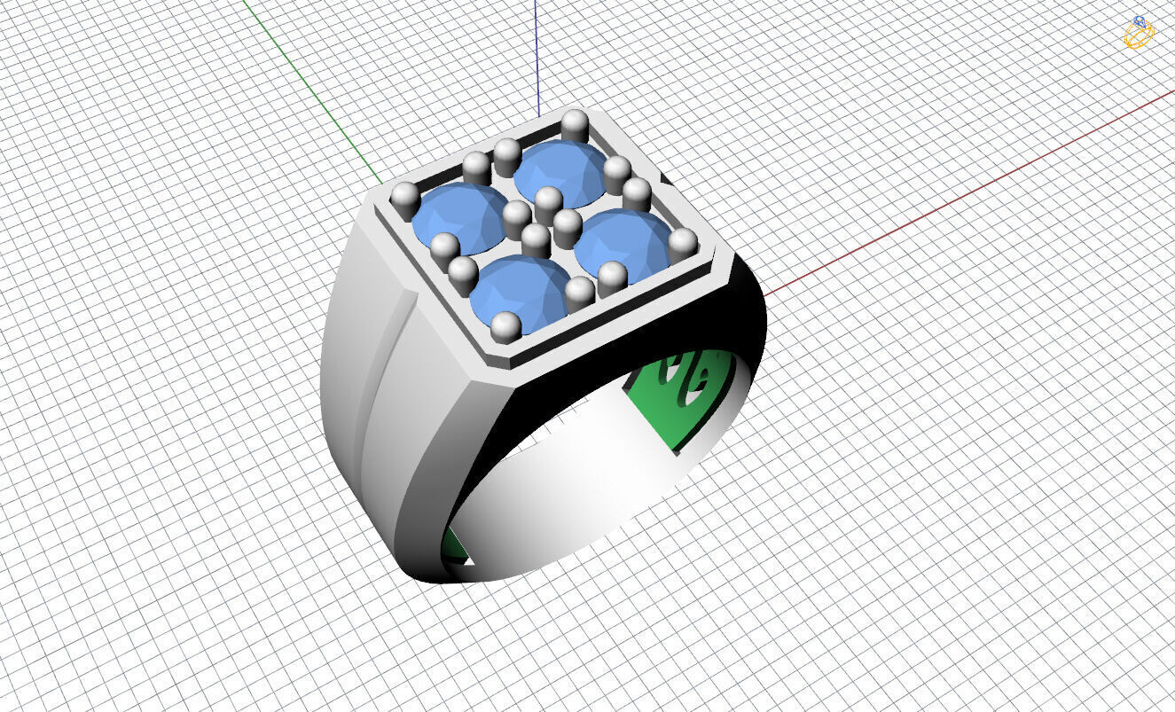 Mans Ring 3D print model_6