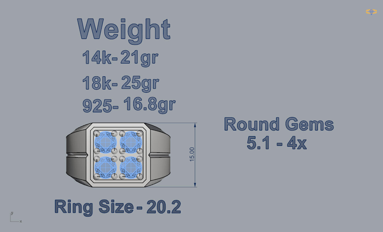 Mans Ring 3D print model_3