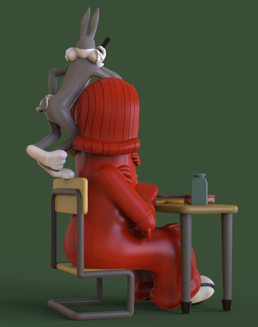 BUGS BUNNY AND GOSSAMER-HAIR-RAISING HARE EP-PARTS AND COMPLETE  3D print model_1