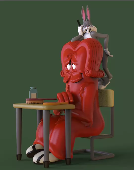 BUGS BUNNY AND GOSSAMER-HAIR-RAISING HARE EP-PARTS AND COMPLETE  3D print model_0