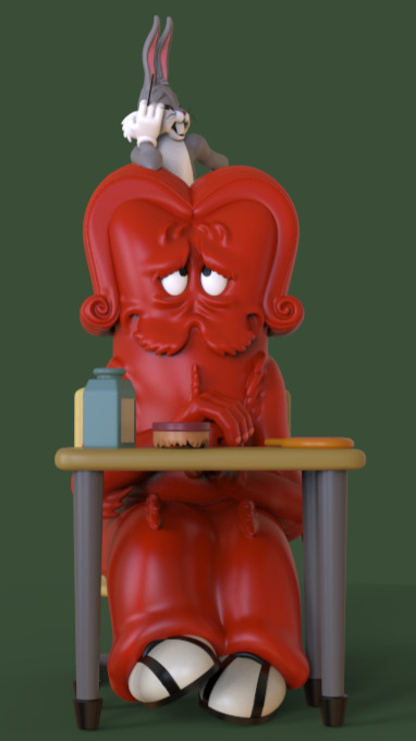 BUGS BUNNY AND GOSSAMER-HAIR-RAISING HARE EP-PARTS AND COMPLETE  3D print model_3