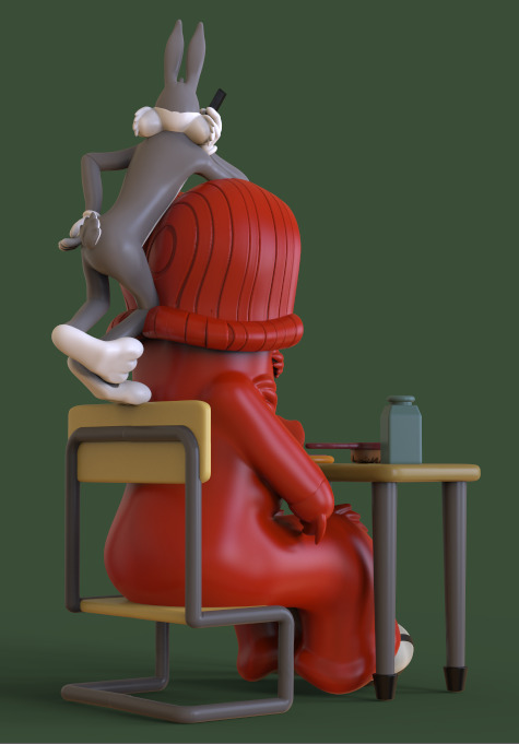 BUGS BUNNY AND GOSSAMER-HAIR-RAISING HARE EP-PARTS AND COMPLETE  3D print model_7