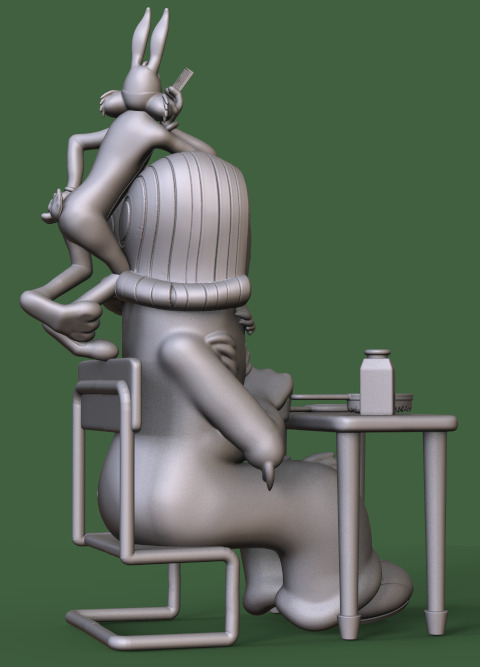 BUGS BUNNY AND GOSSAMER-HAIR-RAISING HARE EP-PARTS AND COMPLETE  3D print model_11