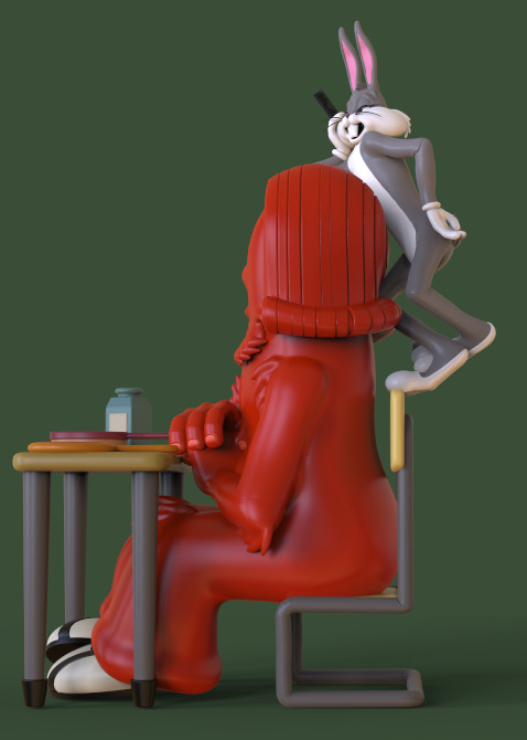 BUGS BUNNY AND GOSSAMER-HAIR-RAISING HARE EP-PARTS AND COMPLETE  3D print model_4