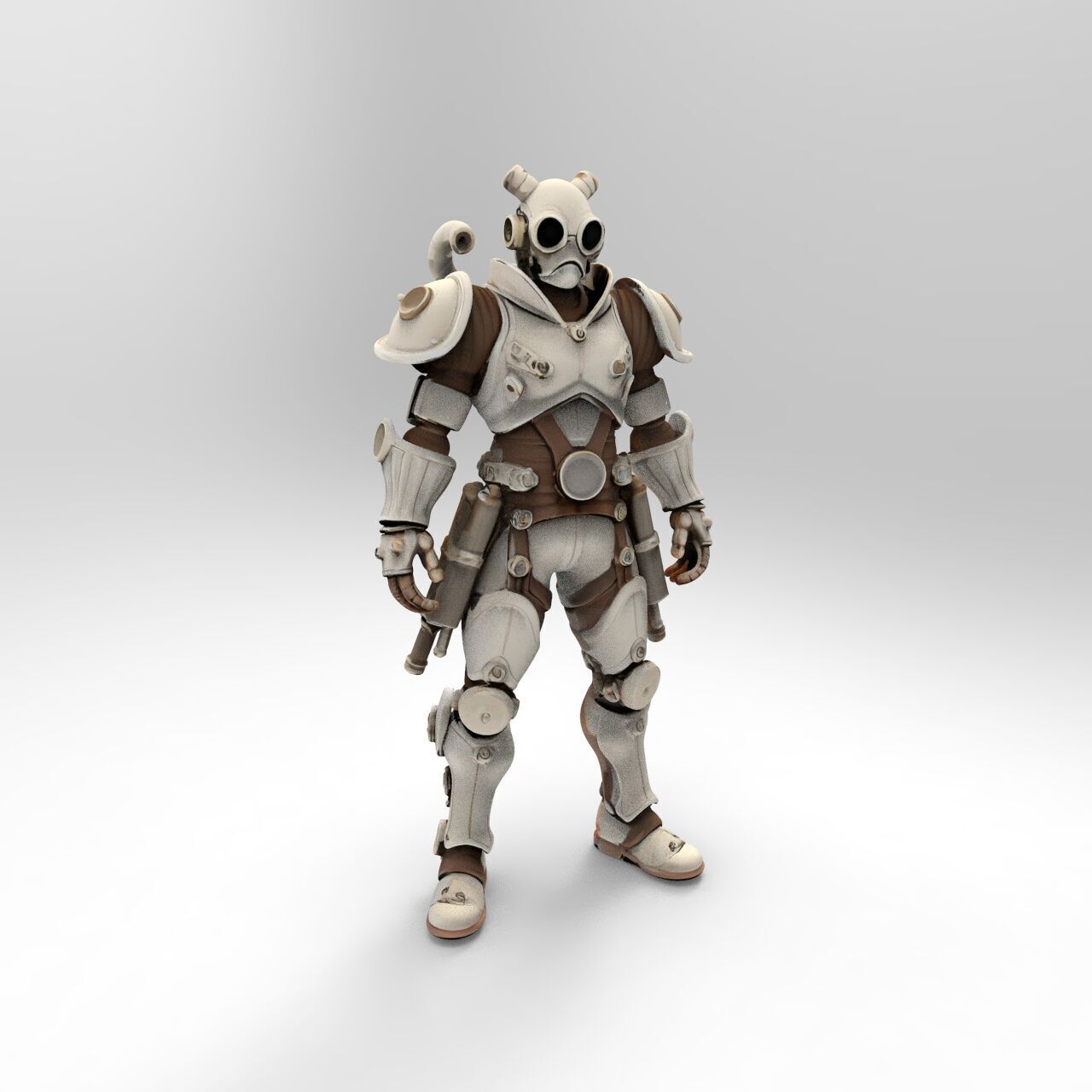 steampunk robotic 6 3D print model_3