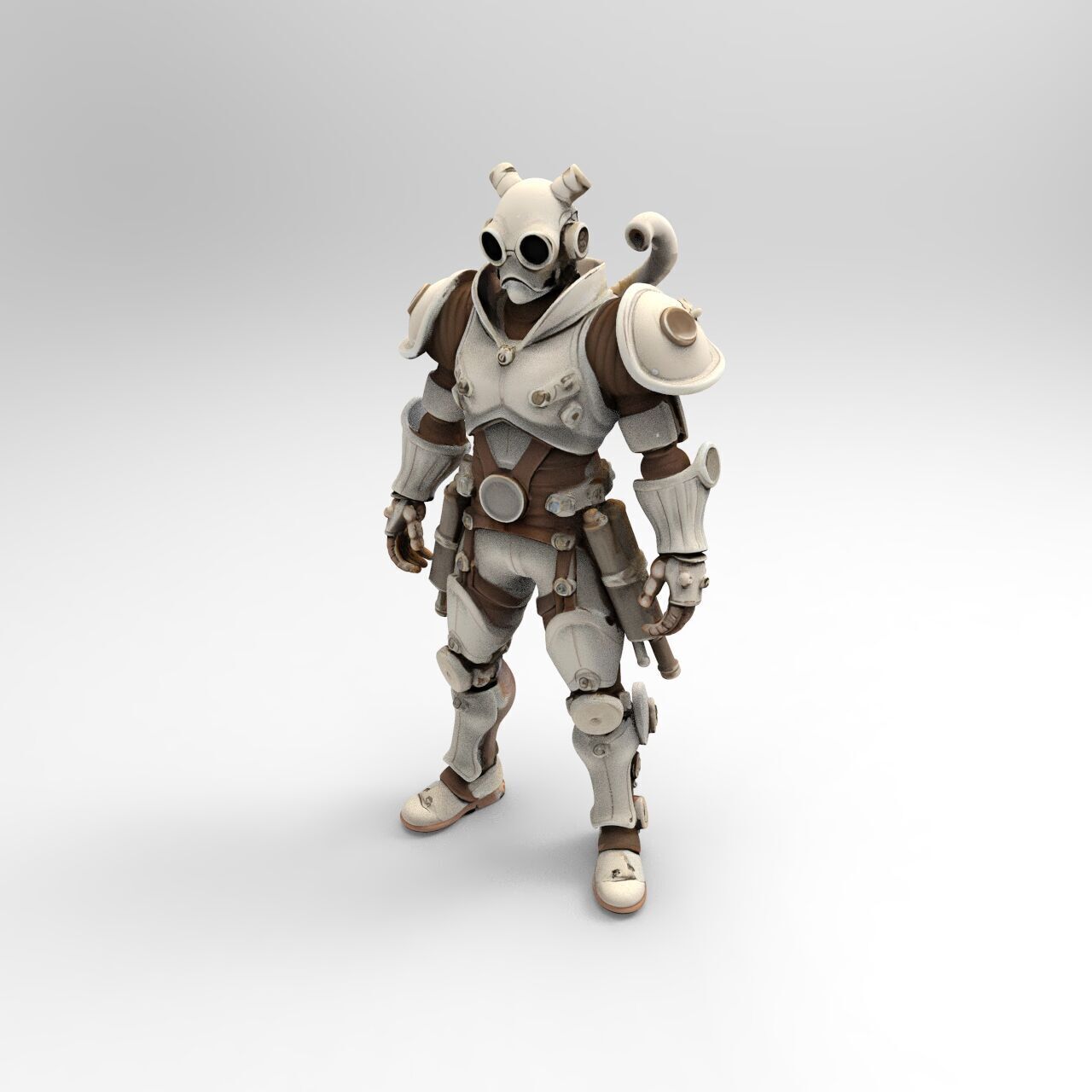 steampunk robotic 6 3D print model_5