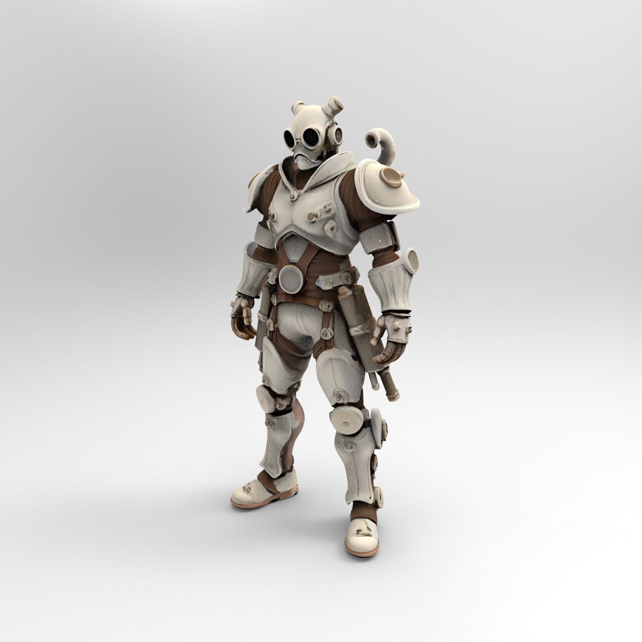 steampunk robotic 6 3D print model_2
