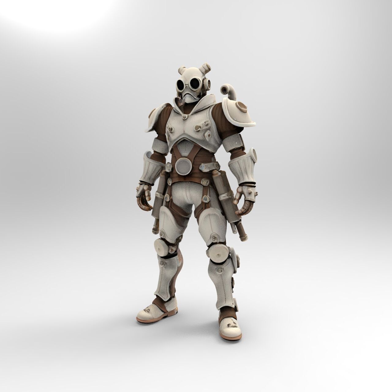 steampunk robotic 6 3D print model_6