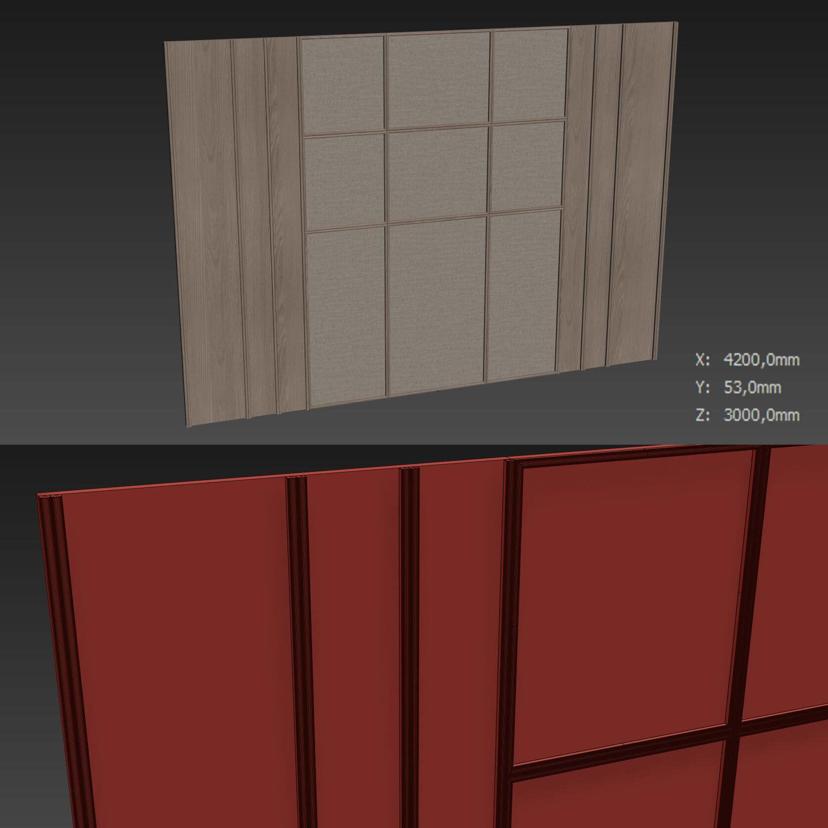 Decorative V45 Wall Panels 3D model_3