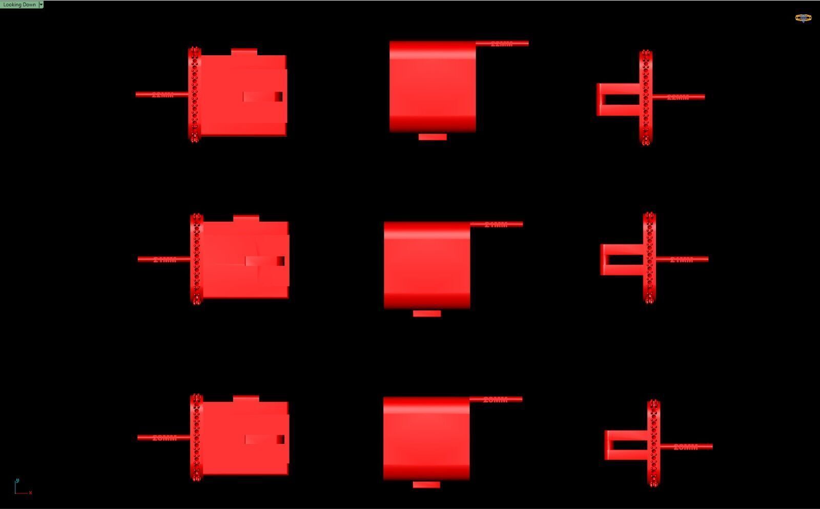 PACK Cuban Locks with Diamonds Sides 20mm 21mm 22mm 3D print model_7